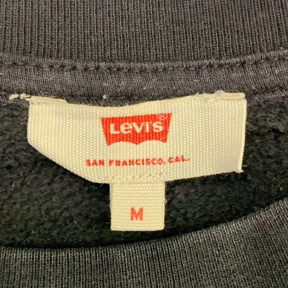Levis Women's Black Crewneck‎ Sweatshirt All Good Graphic Size M - Picture 6 of 14